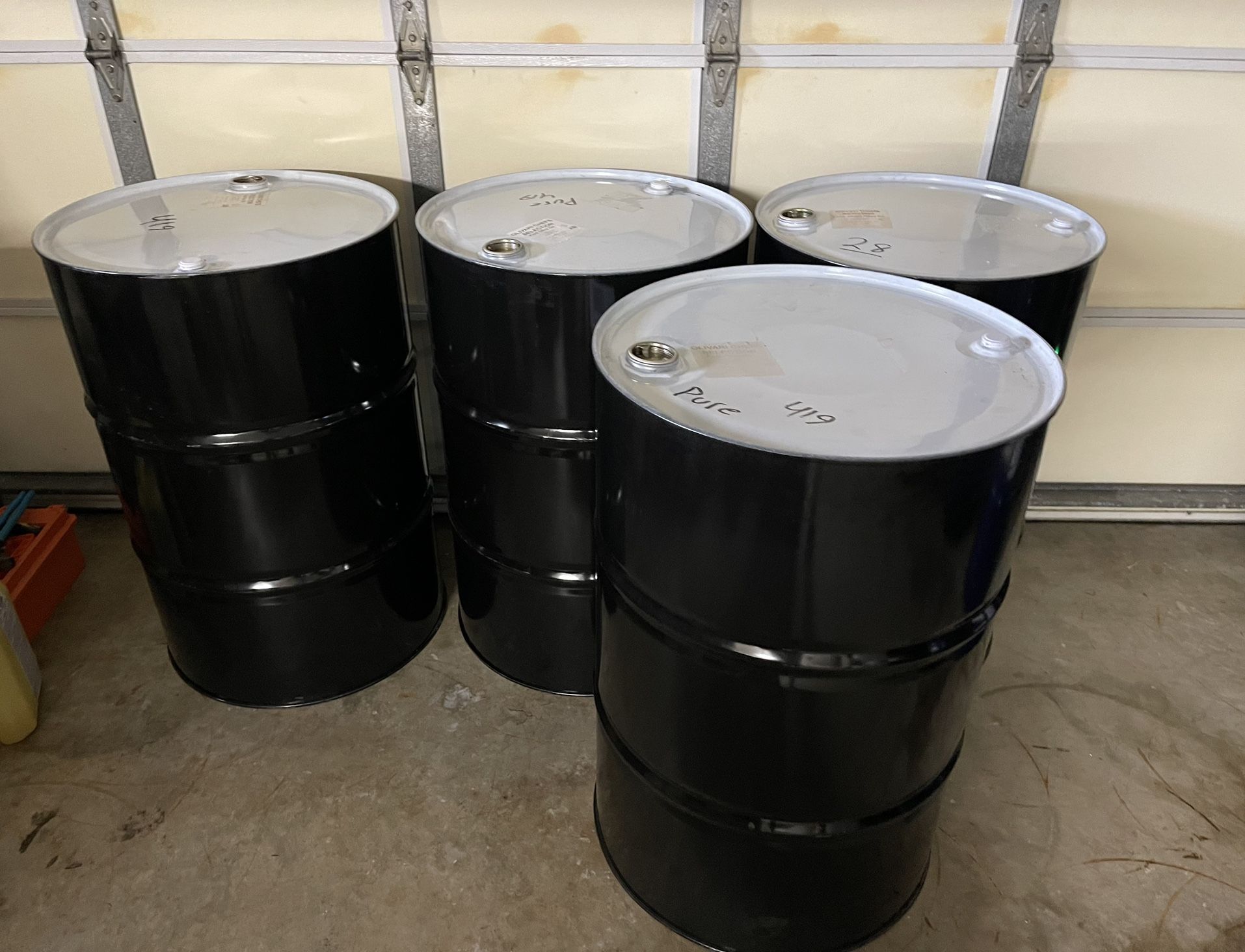 Metal Barrels. Not Removable Lid. 