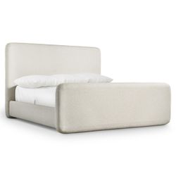 Antibes White/Cream Queen Panel Bed