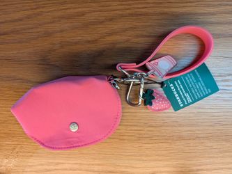NEW - Starbucks Pink Collection Coin Purse with Removable Keychain Wristlet