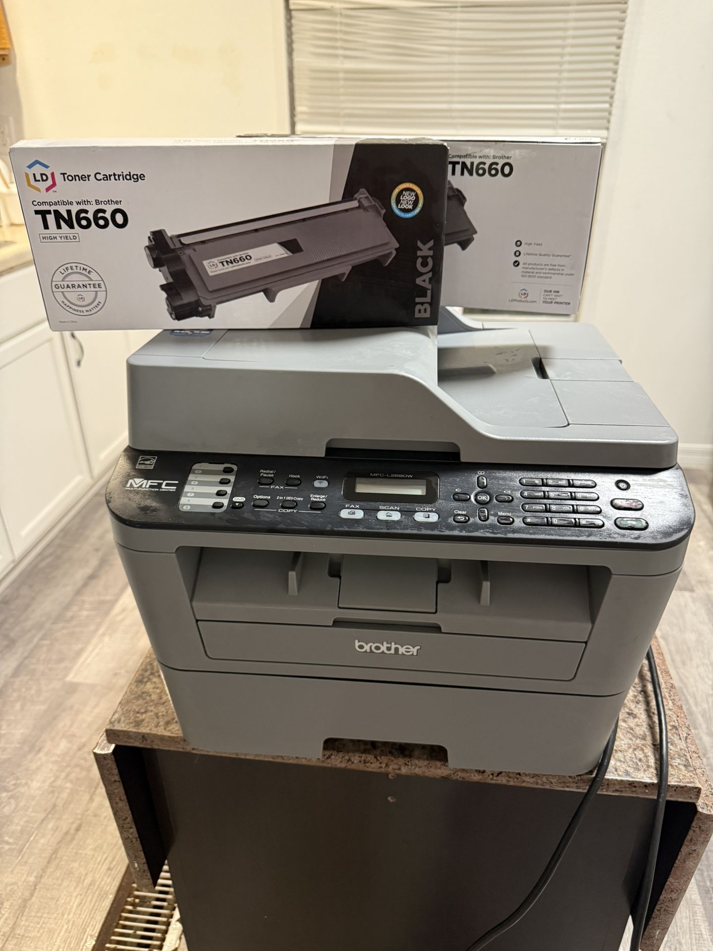 Brother Printer And Two Cartridges