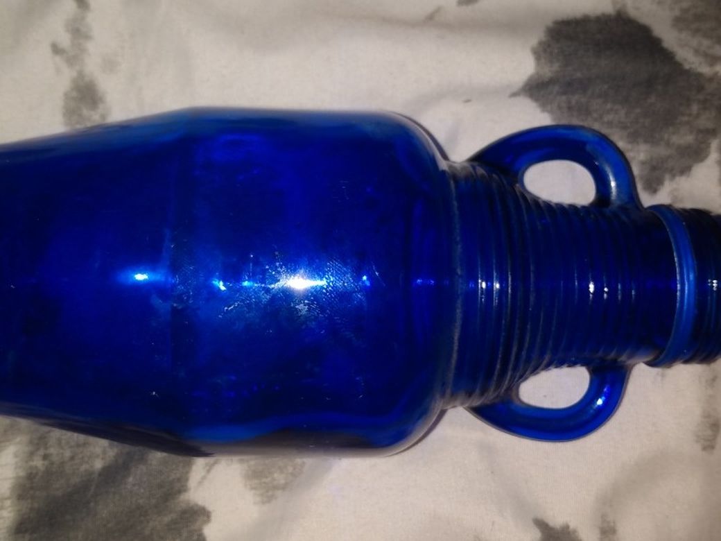 Royal Blue Sky Glass Bottle No Engravings Just Pretty