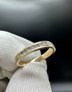 14KT DIAMOND BAND RING #34372