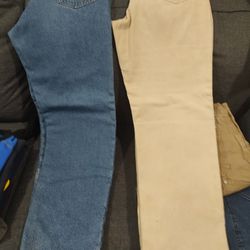 MEN'S JEANS -  L.L. BEAN LINED - TWO PAIRS