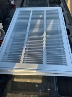 16x24 white hinged steel return air filter grille