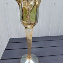 White Murano Cristal Candle Holder