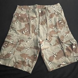 CSG Khaki And Bown Cargo Jorts