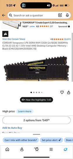 Vengeance ram 32 gb