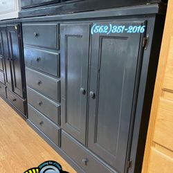 Grey Pinewood Wardrobe Dresser