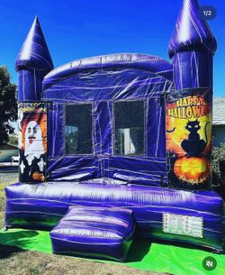 Halloween jumper the banners are separated if you want a banner it’s $25 for banner I have the frozen banner and I have a Halloween banner and t they’