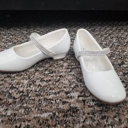 Girls White Dress Shoes Size 13