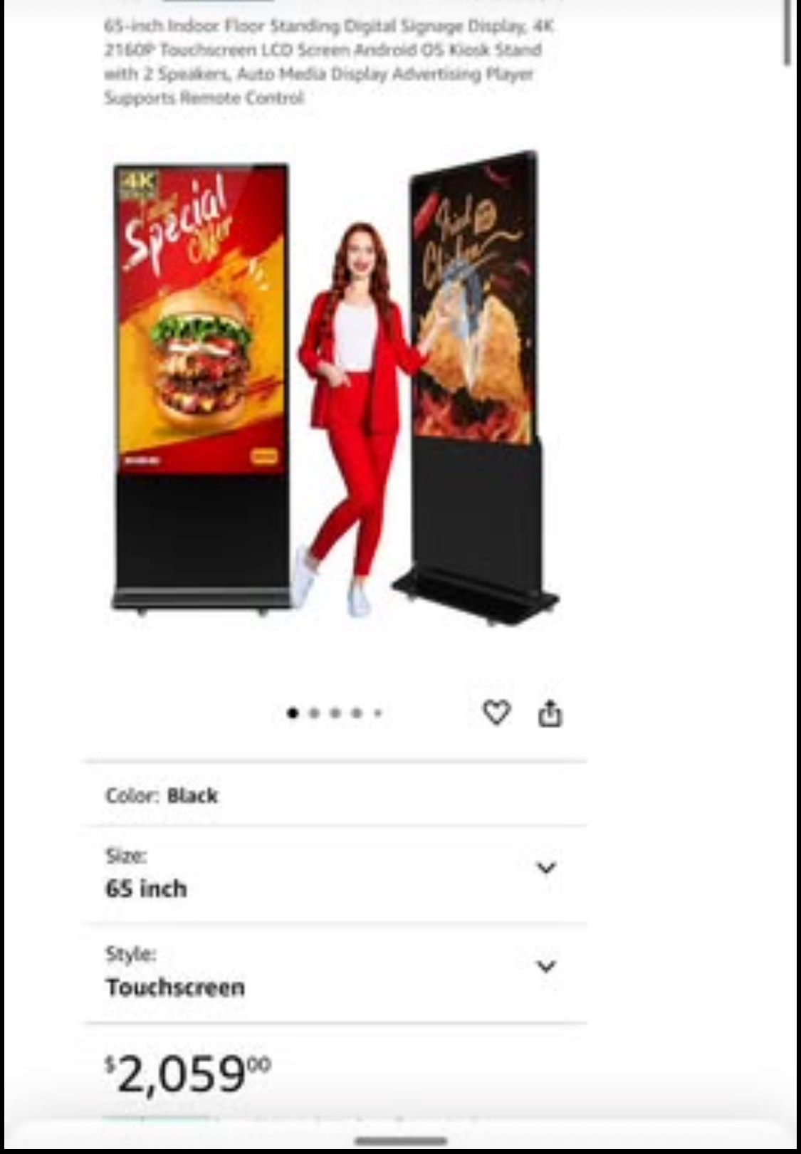4k Touch Screen For Advertisement