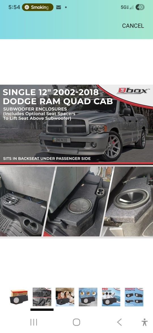 Single 12 Subwoofer Box