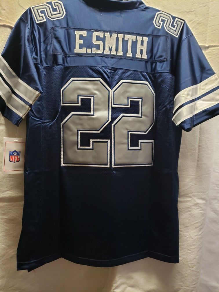 Unsigned Emmitt Smith Jersey #22 Dallas Custom Stitched Blue Football New  No Brands/Logos Sizes S-3XL 