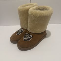 Women's Las Vegas Raiders Cuce Tan Fan Boot Size 8