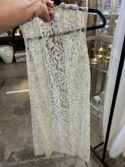 70S Lace See-Through Sequin Long Best
