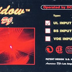 American  DJ  Laser Widow