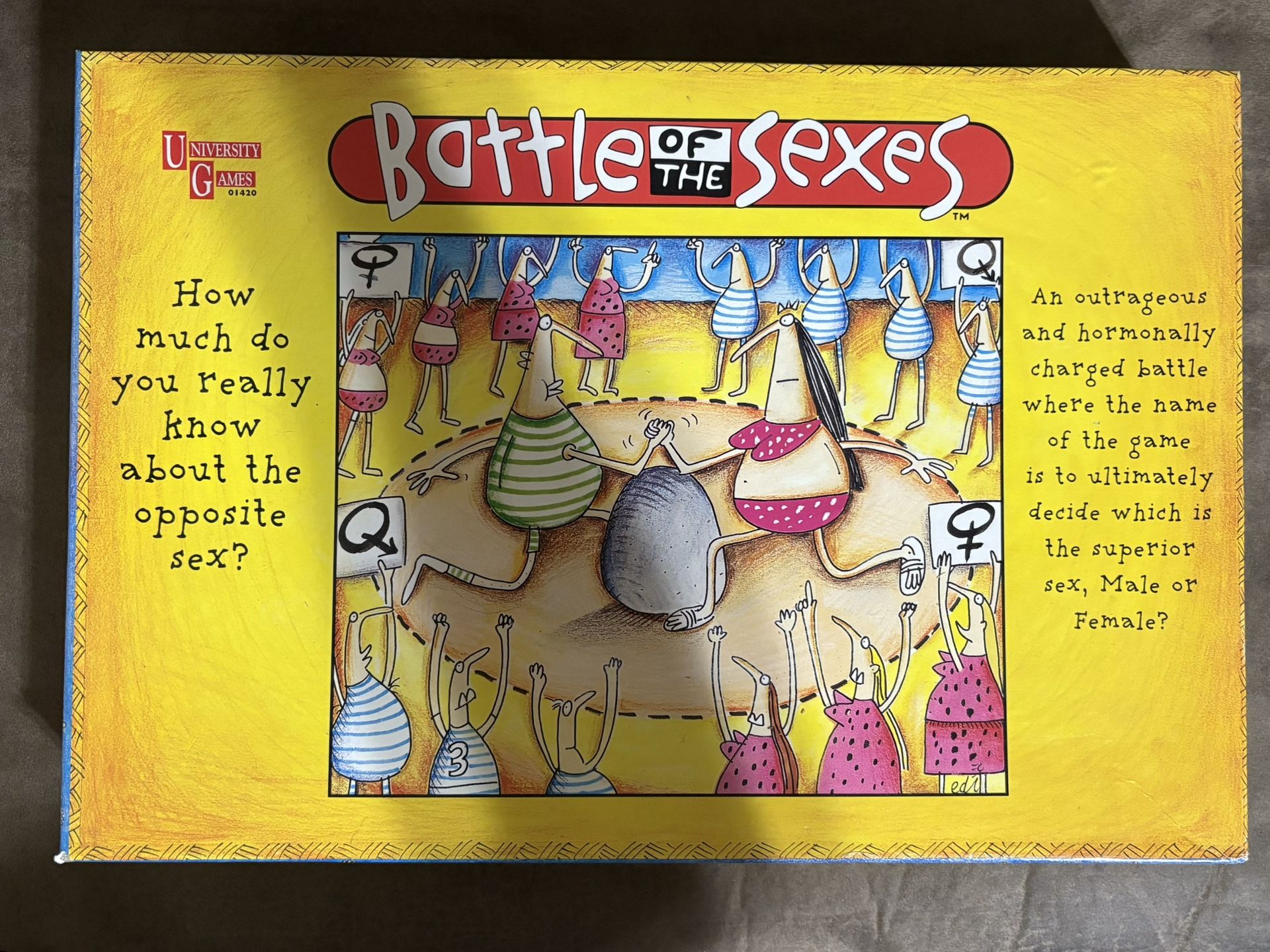Battle of the Sexes Board Game- vintage
