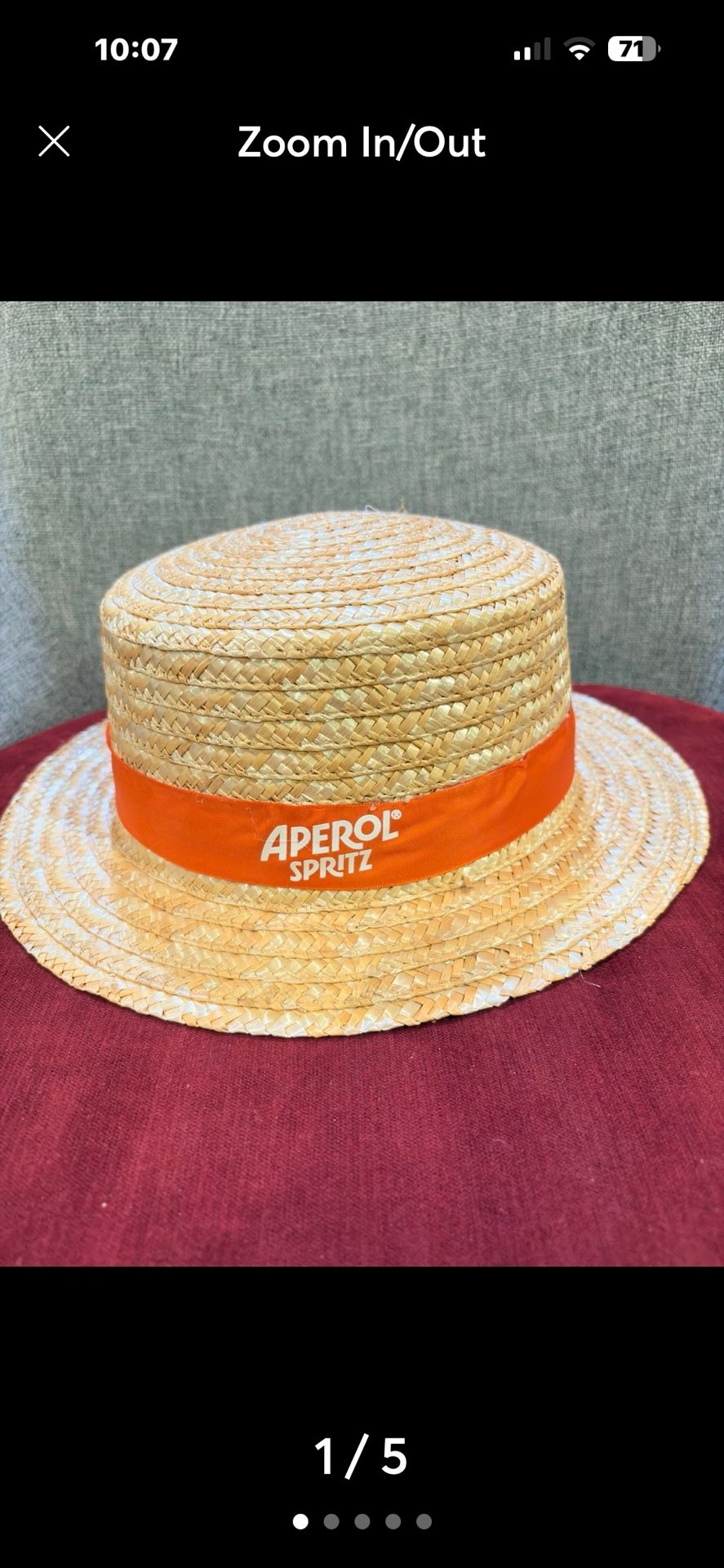 Unisex Never Wear Aperol Spritz Boating Straw Hat