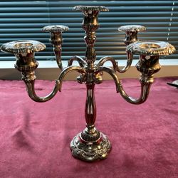 Godinger 5 Arm Silver Plated Candelabra 