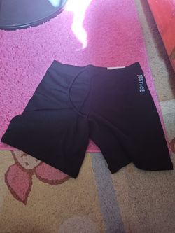 Justice black Bermuda shorts size 12 brand new