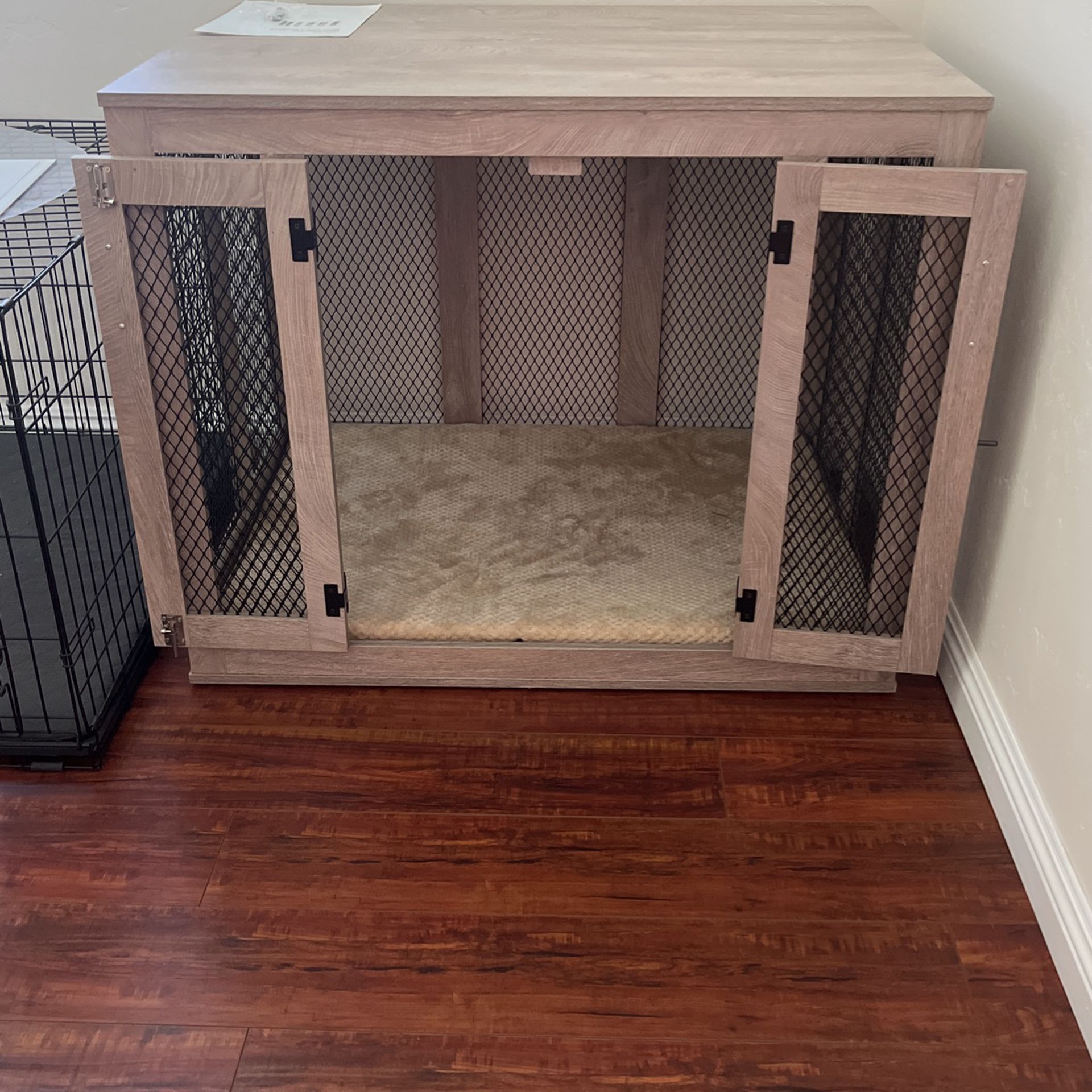 Grey Unipaws Large Dog Crate Furniture