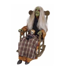 Rocking Chair Babysitting Witch Animatronic prop New