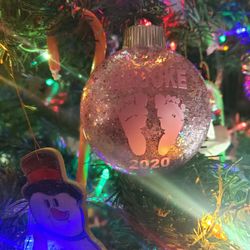 3" Disk Personalized Ornaments BABYS FIRST