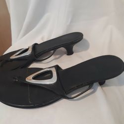 Impo Short Heel Black Sandals