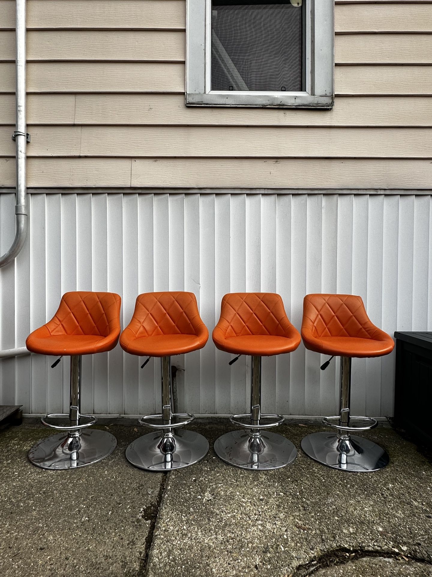 Orange Bar Stool Chairs