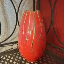RED CERAMIC VASE