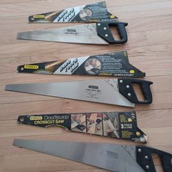3 Stanley Hand Saws 