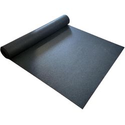 Rubber King Fitness Mat - A Premium Durable Black Exercise Mat Indoor/Outdoor