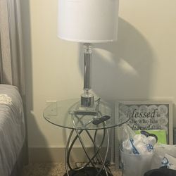 Glass End Table 