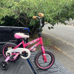 Child Kid Children Bike 12” Wheels With Training Wheels Bicycle Tricycle Trike in Good Condition