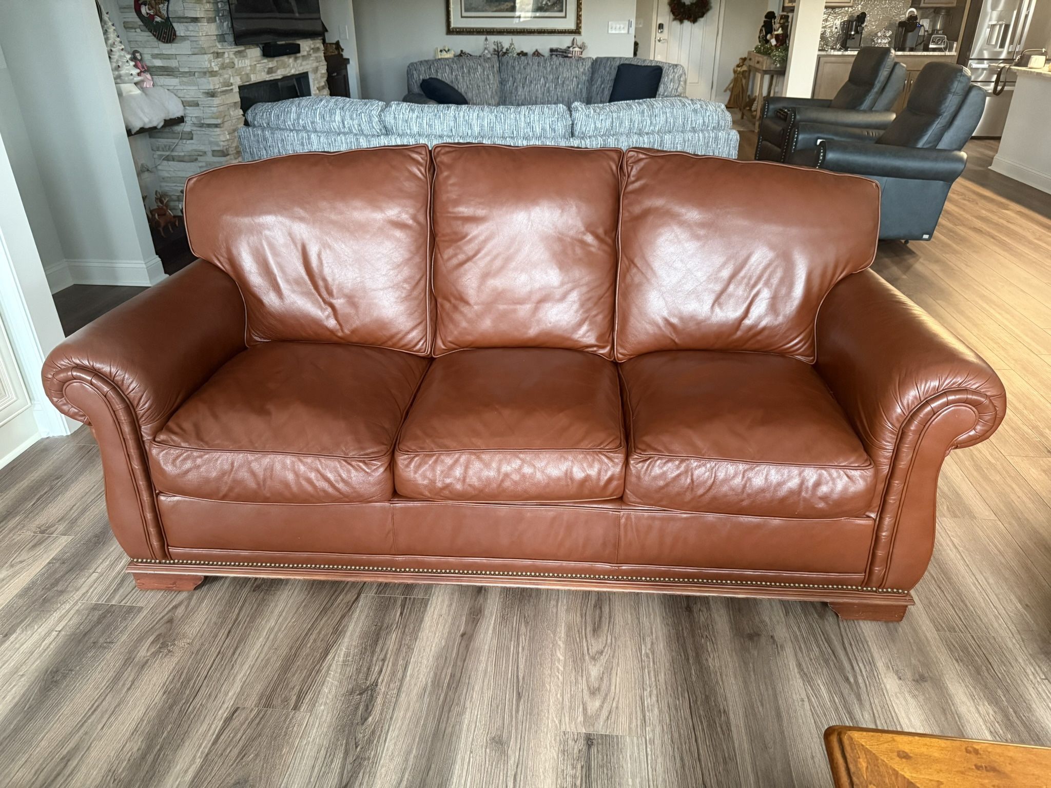 Leather Living Room Set Including Coffee And End Table