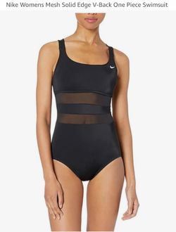 NEW Nike Women's Mesh V-Back One-Piece Swimsuit