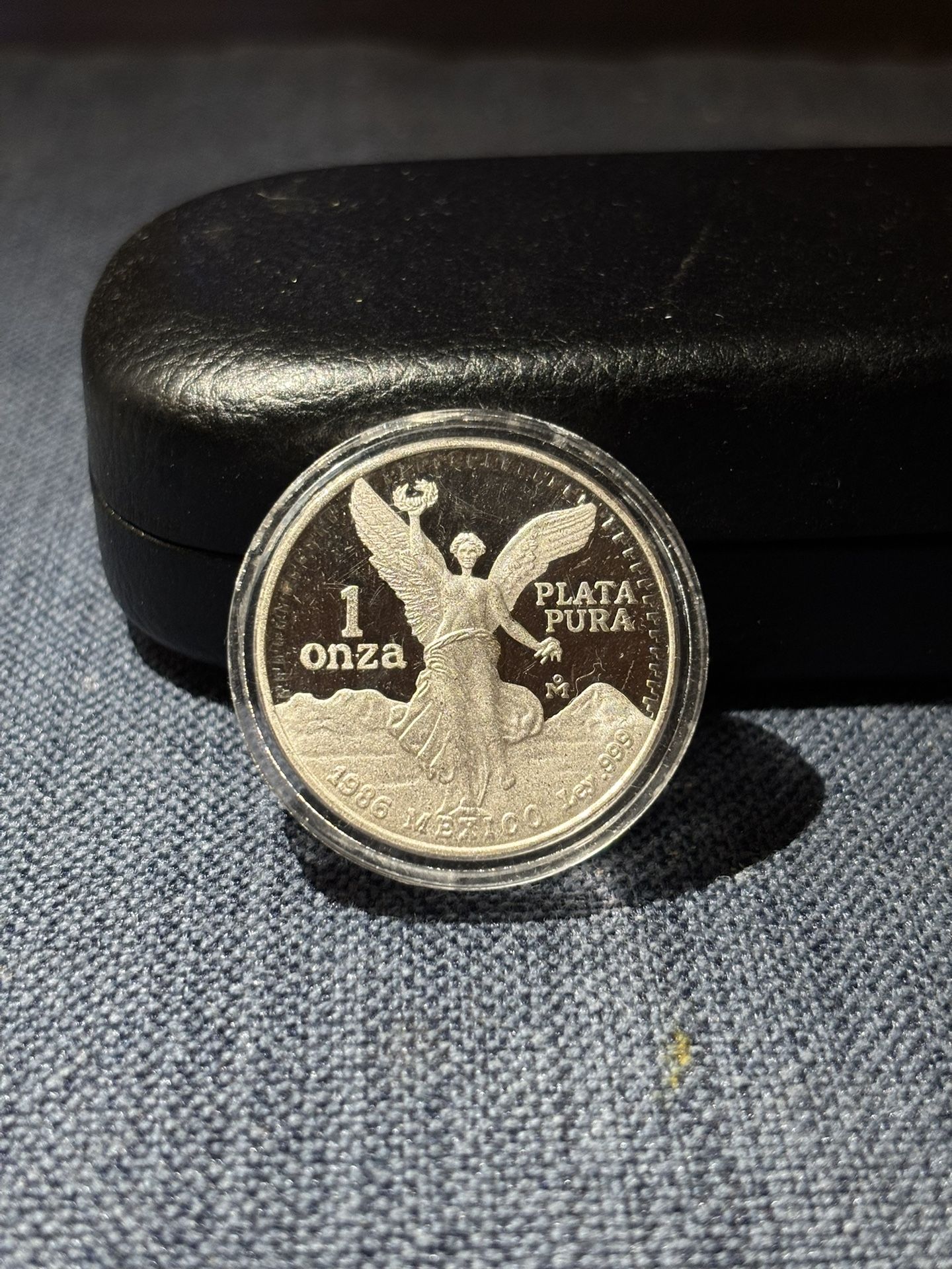 1986 Silver Proof Libertad 1 oz .999- 1 Onza Plata Pura W/CASE