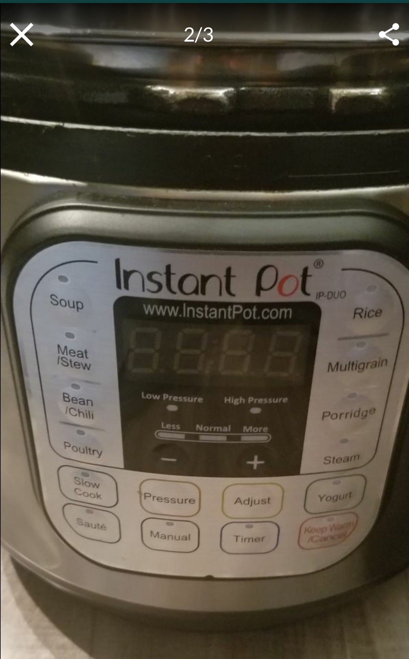 Instant pot 6 Qt 7-in-1 Multi-Use Programmable Pressure Cooker, Slow Cooker, Rice Cooker, Steamer, Sauté, Yogurt Maker and Warmer