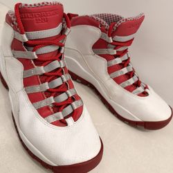Air Jordan 10 Retro White Red Size 4.5Y 