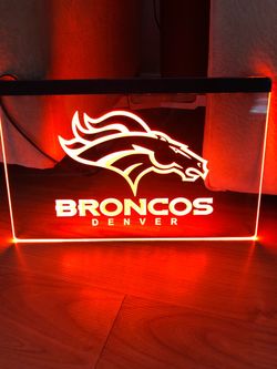 DENVER BRONCOS LED NEON LIGHT SIGN 8x12