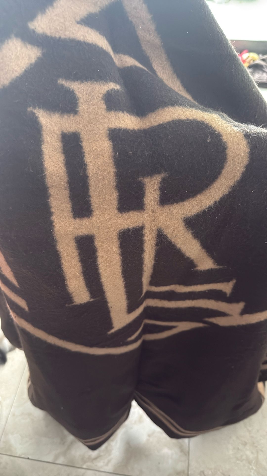 Ralph Lauren RLL Logo, Blanket, Brown, And Tan Color
