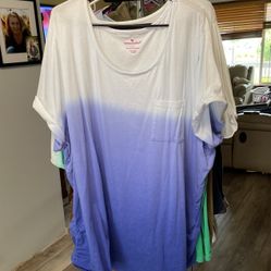 Women within T-shirt, short sleeve tricolor