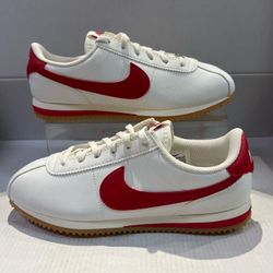 NIKE CORTEZ LEATHER "WHITE RED”