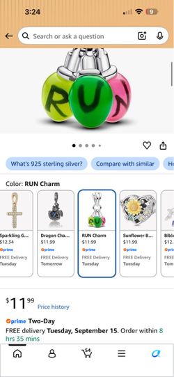 RUN Charm Bracelet Bead