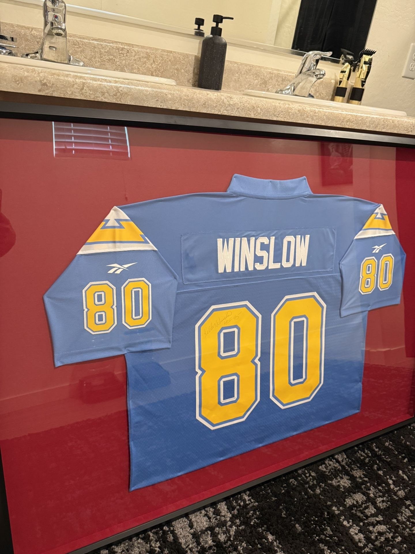 Signed Winslow Chargers Jersey