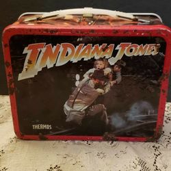 Vintage INDIANA JONES Metal Lunch Box - THERMOS brand