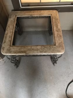 Iron end table