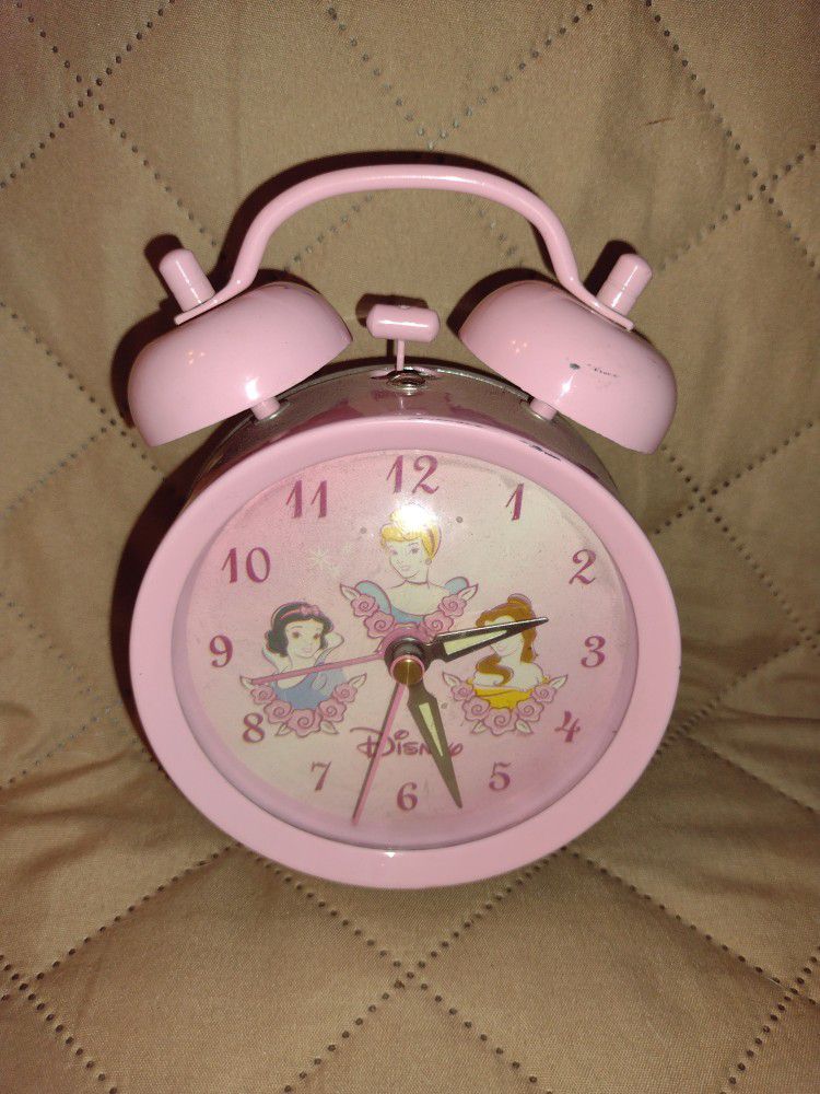 Vintage Authentic Disney Princess Wind Up Alarm Clock