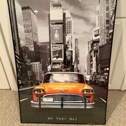 framed taxi poster 