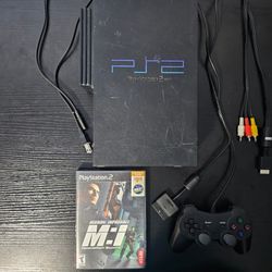 PS2 Fat Console, Model SCPH50001, All Cords,  1 Controller,  1 Game, Ps2 HDD Adapter, Good Condition 